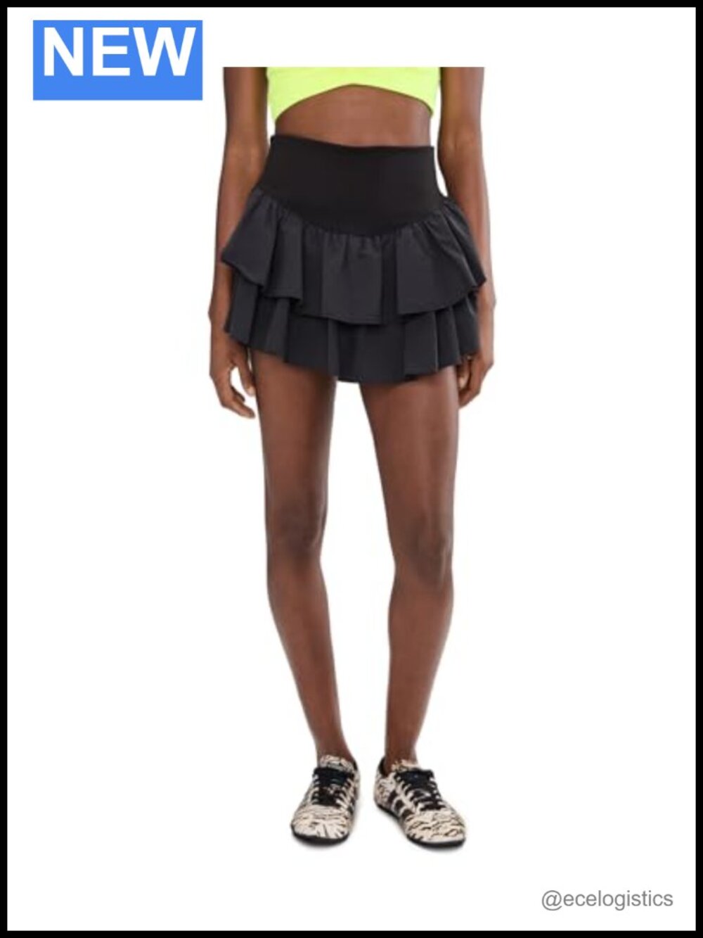 High Rise Nylon Pull On Skort Lightweight Athletic
